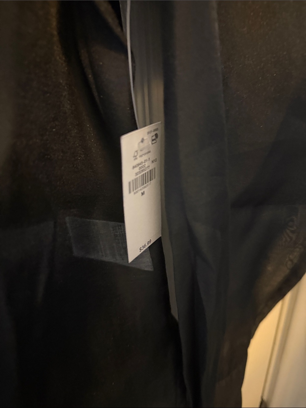 Old Navy Women's Black Sheer Button-Down Shirt - Picture 2 of 10